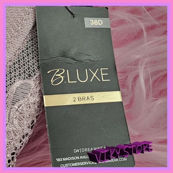 💕 NWT Bluxe 2-Pack Lightly Lined Underwire Bra 38D #7185 💕 - Picture 5 of 6
